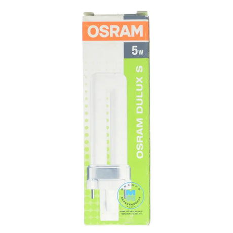 Osram Dulux S light bulb packaging on a white background