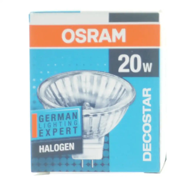 Osram Decostar 51S MR16 packaging side panel showing 275lm output, 36° beam angle and 2,000 hour rated life