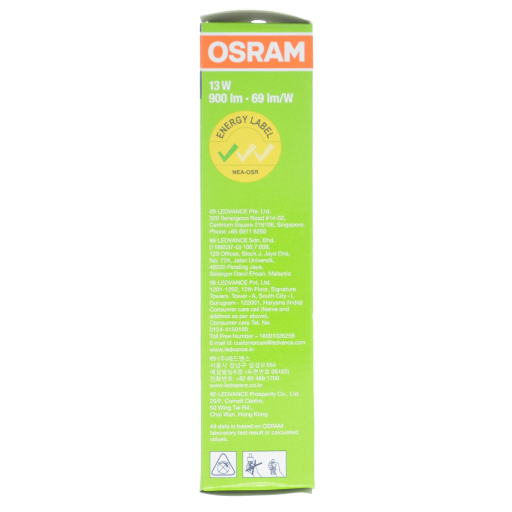 OSRAM Dulux D Compact Fluorescent Light Bulb G24d-1 13W/840
