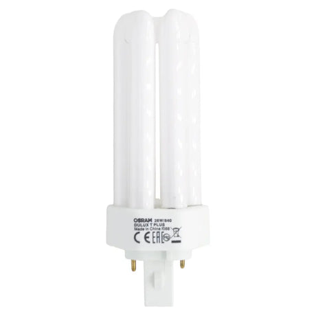 Compact fluorescent bulb with Osram branding on a white background