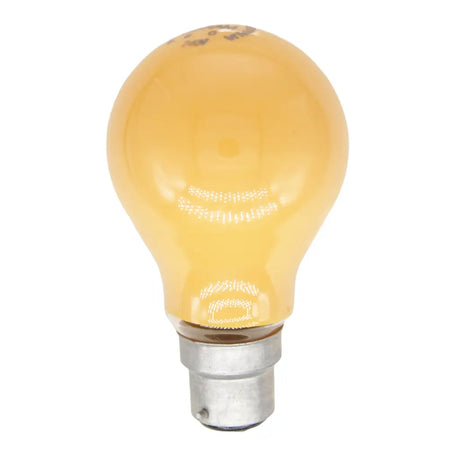 Yellow light bulb on a white background