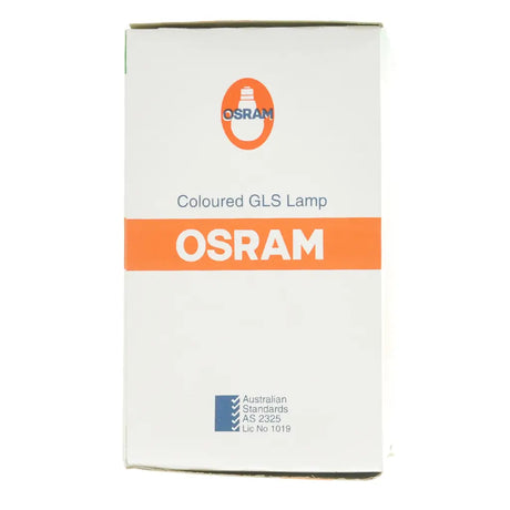 OSRAM colored GLS lamp packaging on a white background