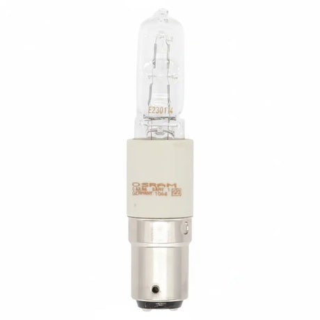 Clear light bulb on a white background