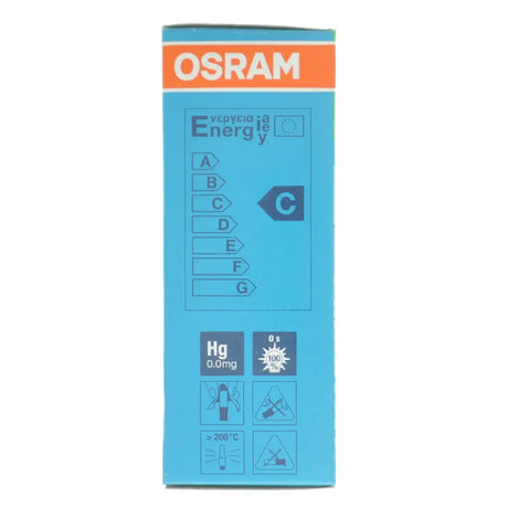 OSRAM energy label on a blue background
