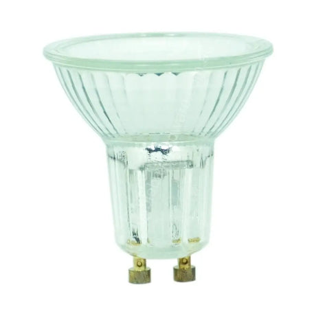 Clear halogen lamp on a white background