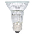 Clear light bulb with Osram branding on a white background