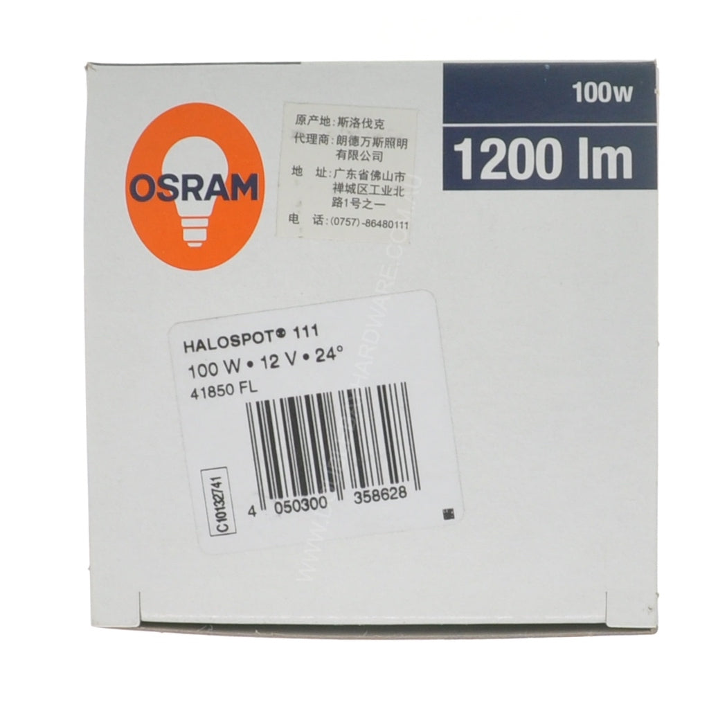 OSRAM HALOSPOT 111 Light Bulb AR111 G53 12V 100W 24° 41850FL