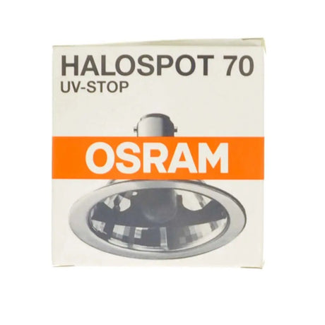 OSRAM Halospot 70 UV-Stop packaging on a white background