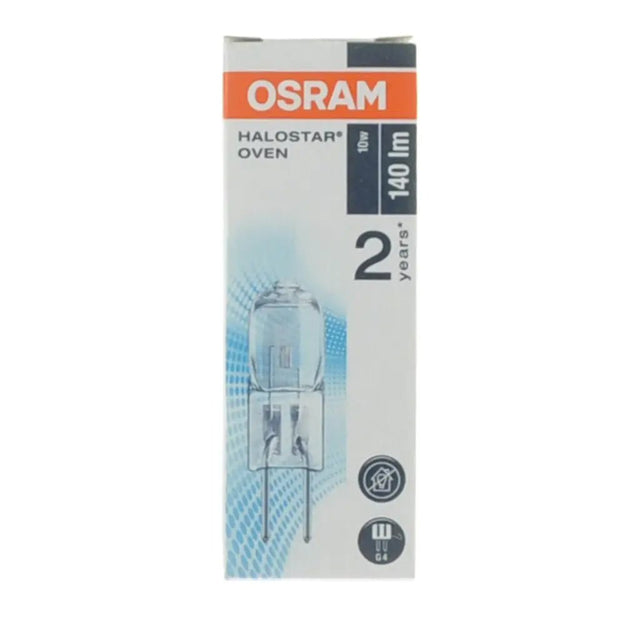 OSRAM Halostar Oven light bulb packaging on a white background