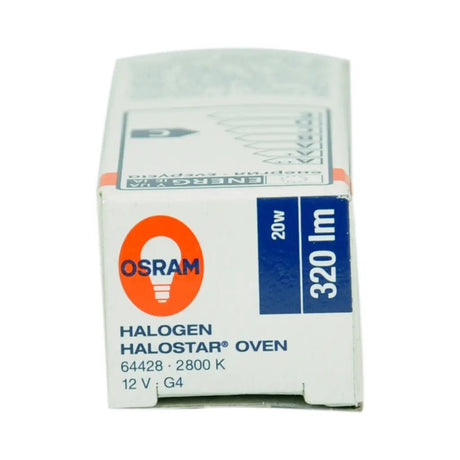 OSRAM halogen bulb packaging on a white background