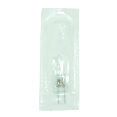 Clear plastic packaging with a small object inside on a white background