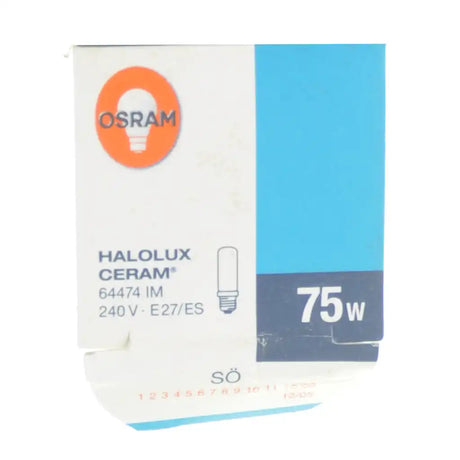 OSRAM Halolux Ceram light bulb packaging on a white background