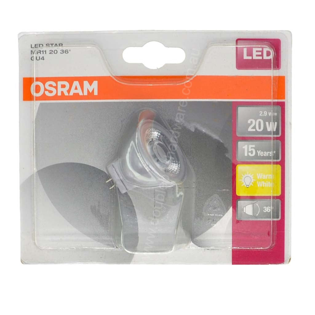 OSRAM MR11 LED Light Bulb GU4 12V 2.9W 36° W/W