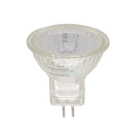 Halogen light bulb with Osram branding on a white background