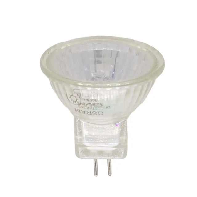 Halogen light bulb with Osram branding on a white background