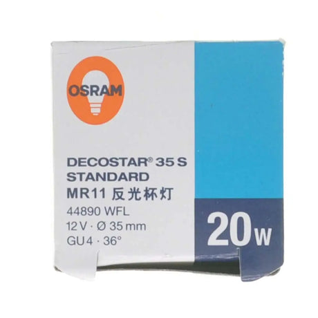 Osram Decostar 35S light bulb packaging on a white background