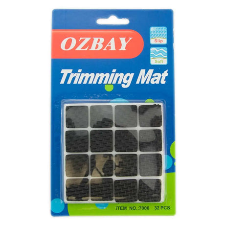 Ozbay trimming mat packaging with 32 pieces on a white background