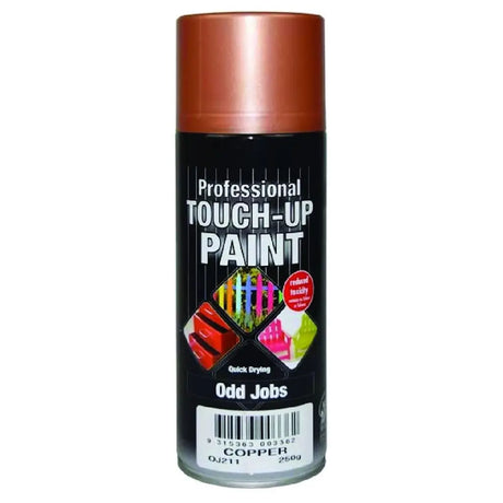 Copper spray paint can with 'Professional Touch-Up Paint' label on a white background