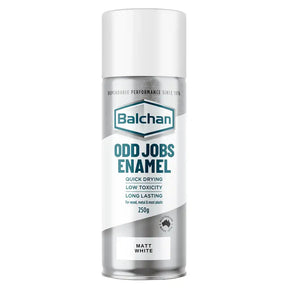 Balchan Odd Jobs Enamel spray matt white can on a white background
