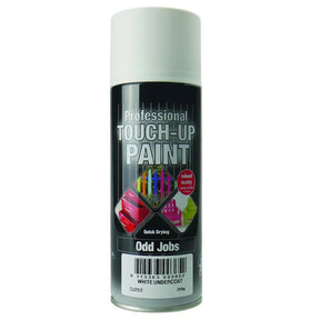 Spray paint can labeled 'Professional Touch-Up Paint' by Odd Jobs on a white background