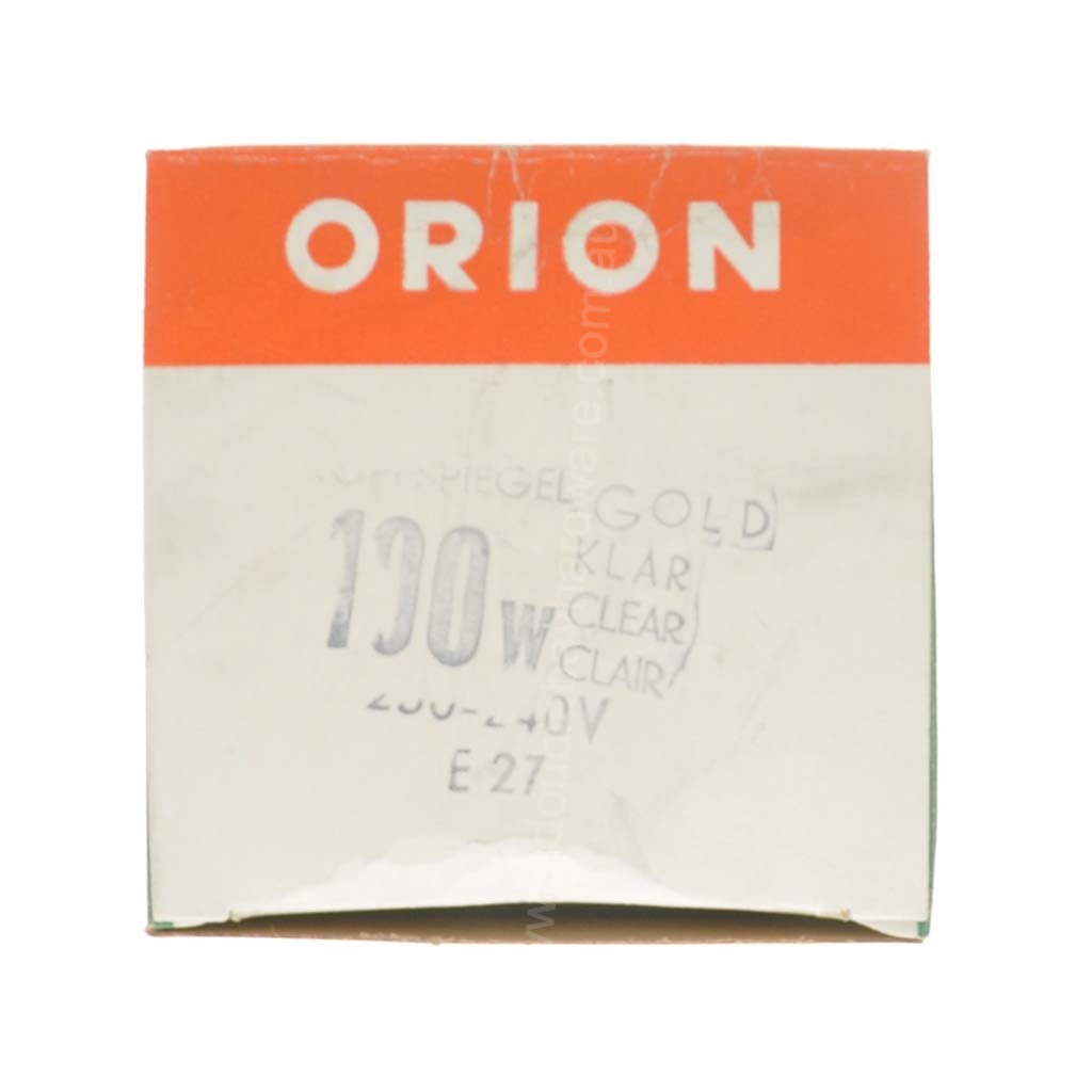 Orion GLS Crown Gold Top Incandescent Light Bulb E27 240V 100W Clear