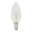 Clear light bulb on a white background