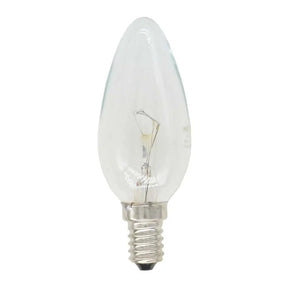 Clear light bulb on a white background