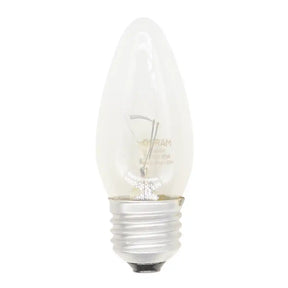 Light bulb with a white background