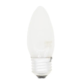 White light bulb on a white background