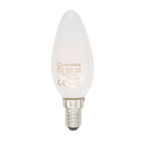 LED light bulb with LeDvance branding on a white background
