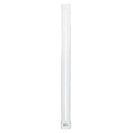 White cylindrical light bulb on a white background