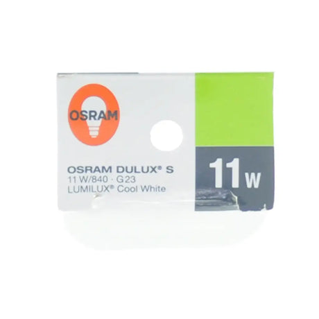 Osram Dulux S light bulb packaging on a white background