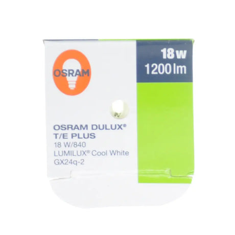 Osram Dulux T/E Plus light bulb packaging on a white background