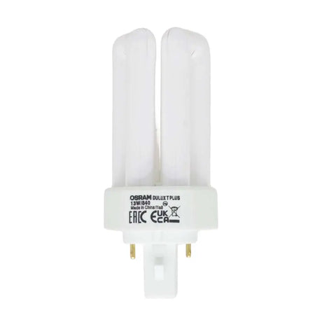 Compact fluorescent light bulb on a white background