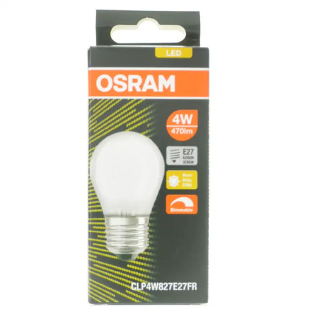 Osram Fancy Round E27 240V 4W W/W LED Light Bulb Pearl