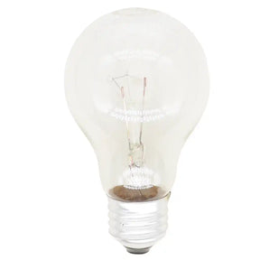 Clear light bulb on a white background