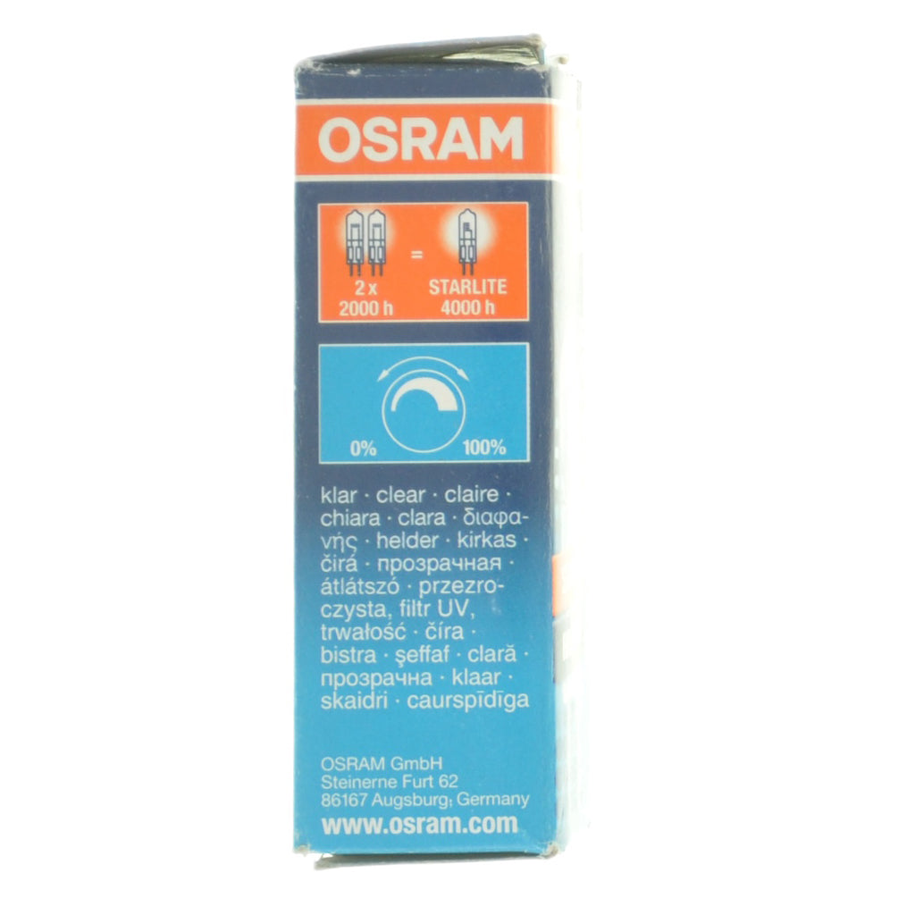 Osram Halostar Starlite Bi-Pin Halogen Light Bulb GY6.35 12V 20W 64427S