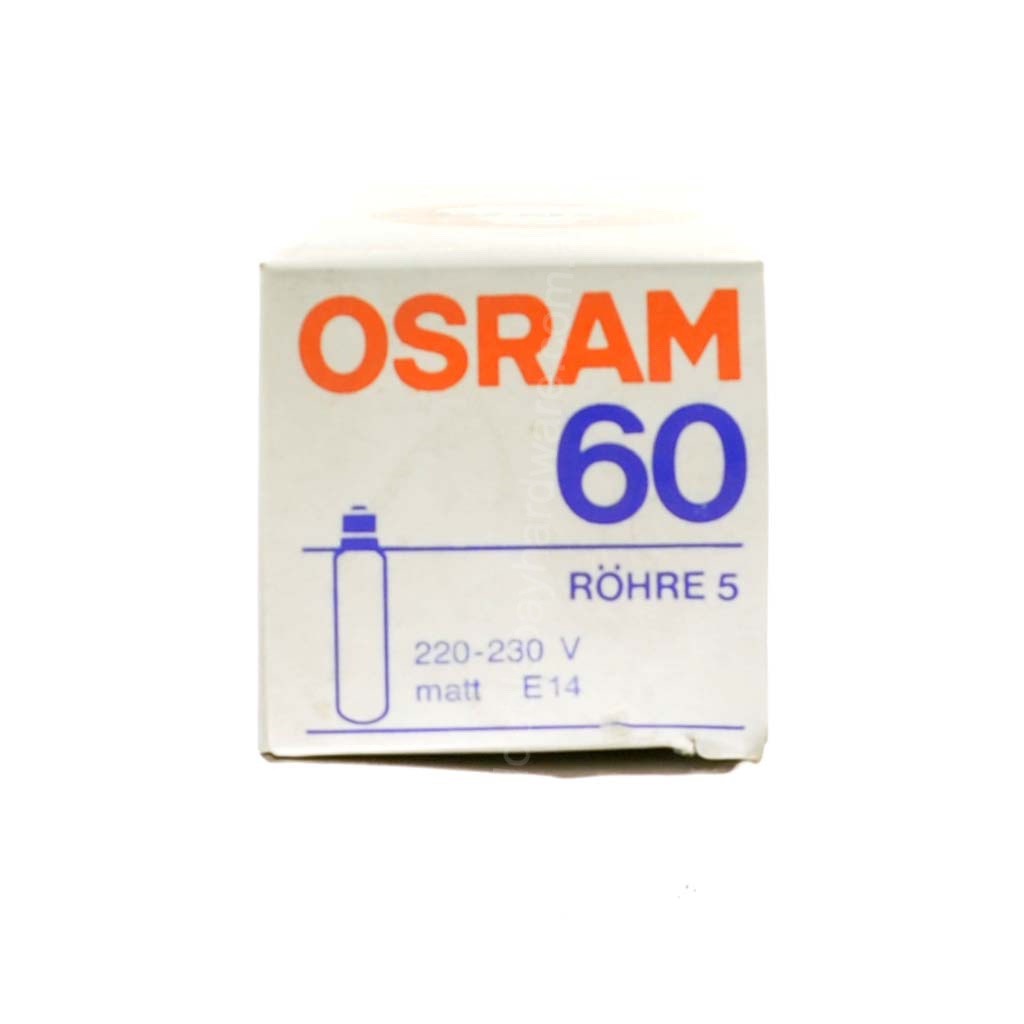 Osram T32 Incandescent Light Bulb E14 240V 60W 140mm Matt