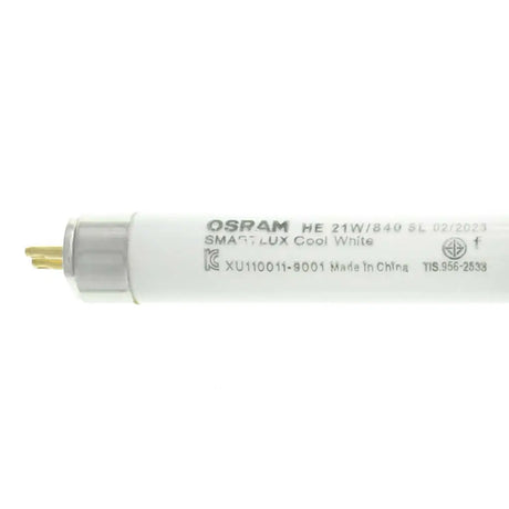 Osram fluorescent tube light on a white background