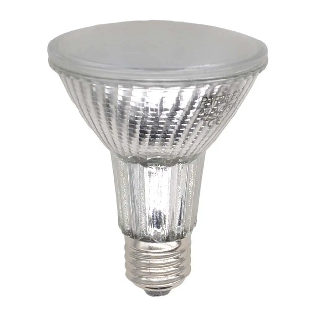 Halogen light bulb on a white background