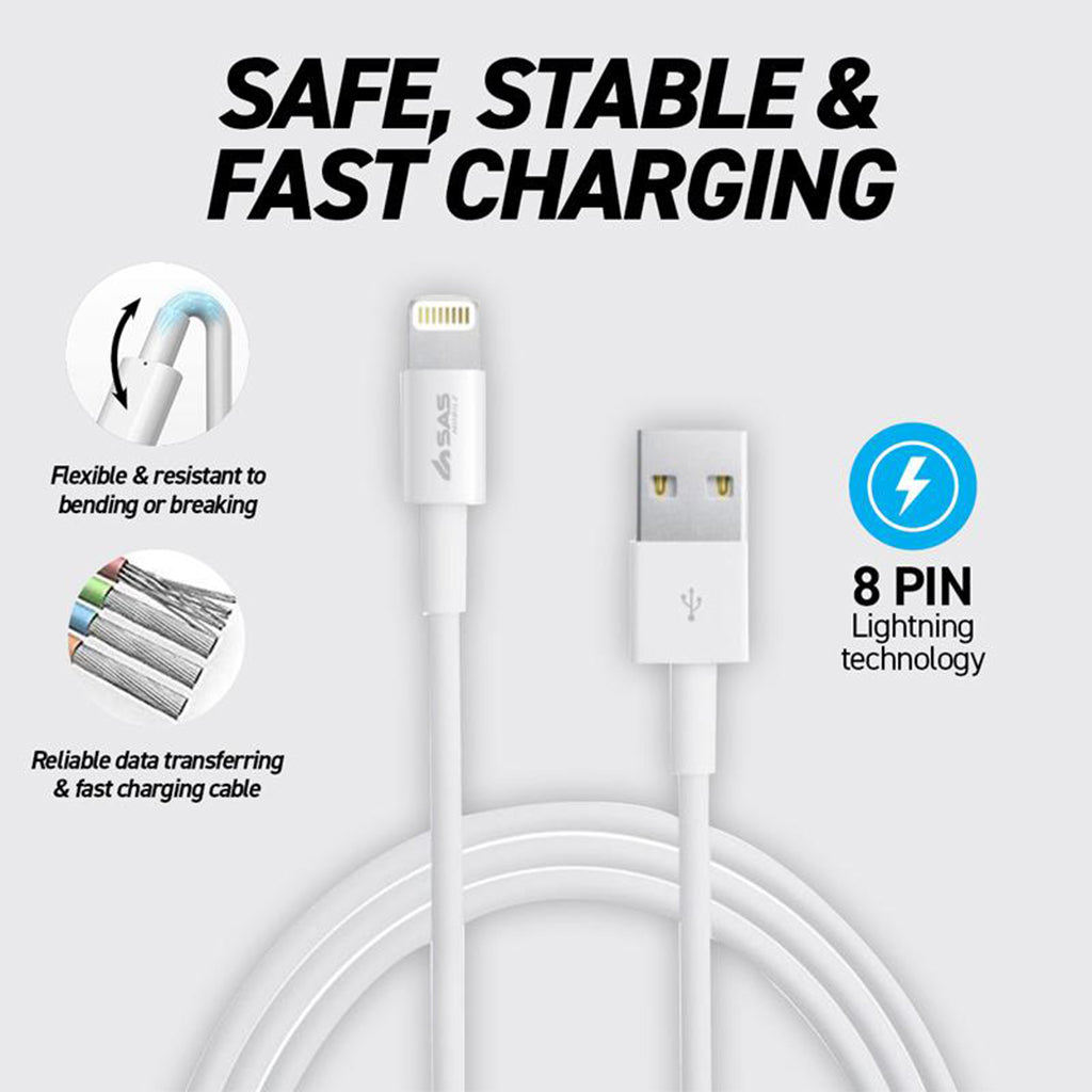 PJSAS Lightning to USB Charge & Sync Cable 1M 243983