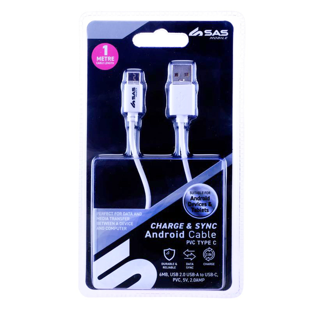 PJSAS Type-C to USB Charge & Sync Cable 1M 244034