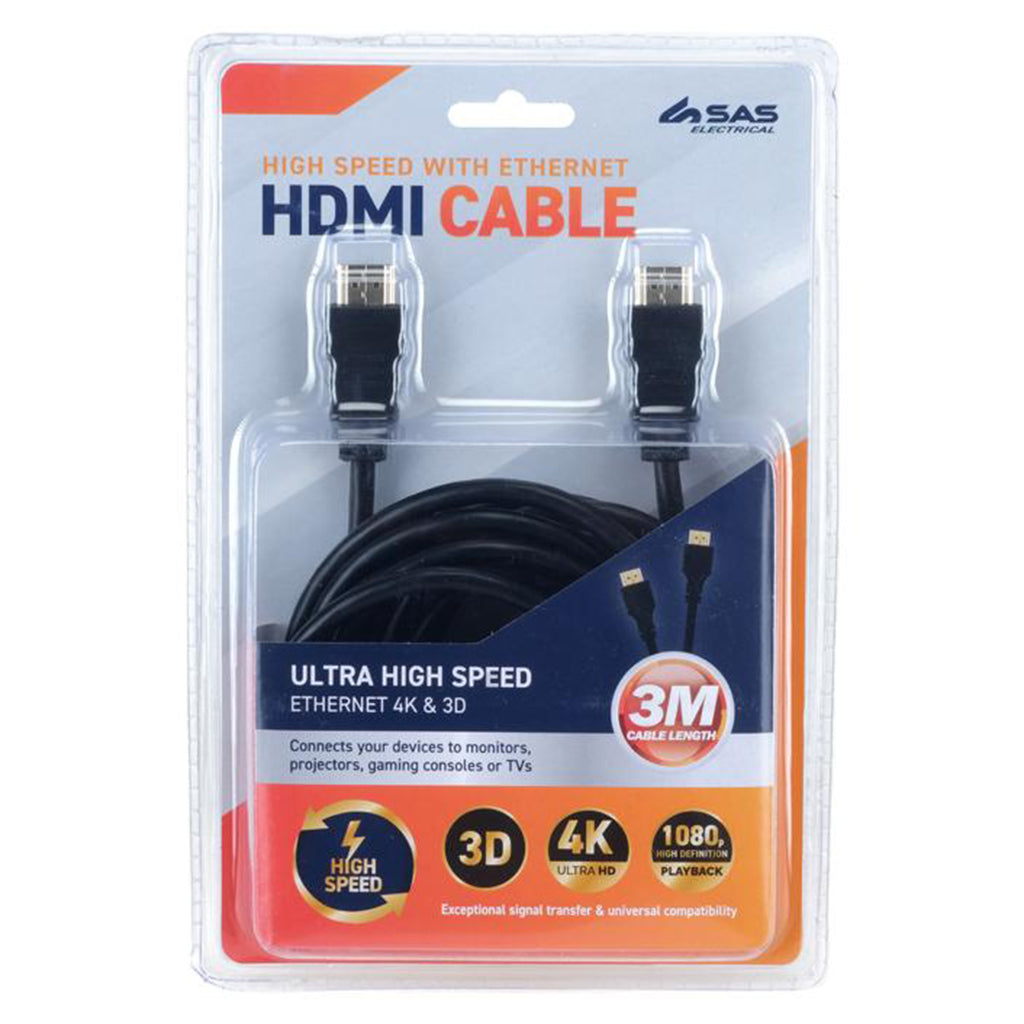PJSAS Ultra High Speed HDMI Cable 3M 243754