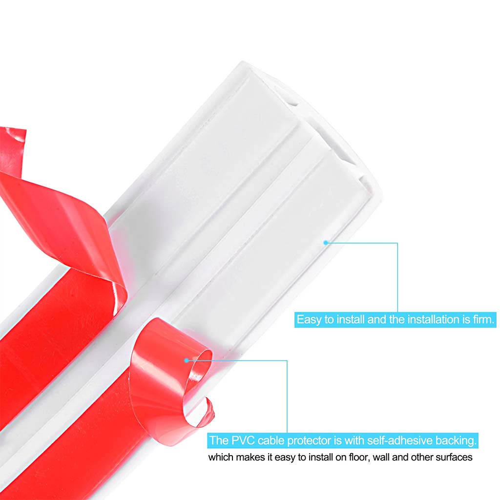 PVC Flexible Self Adhesive Cable Cover White