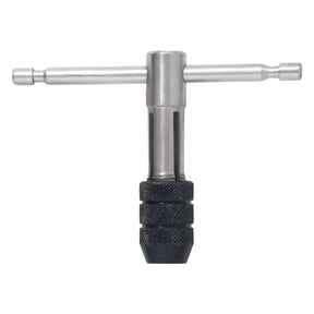 Metal t-wrench on a white background