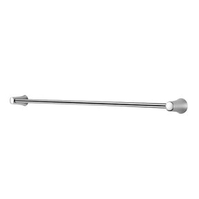 Chrome towel bar on a white background