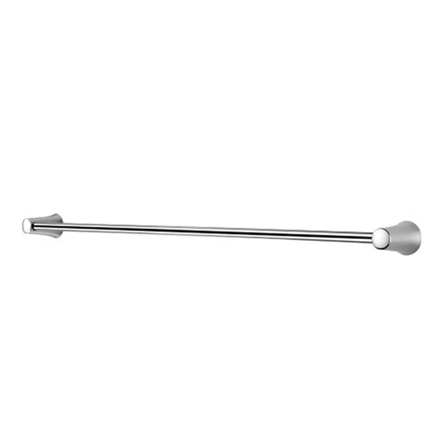 Chrome towel bar on a white background
