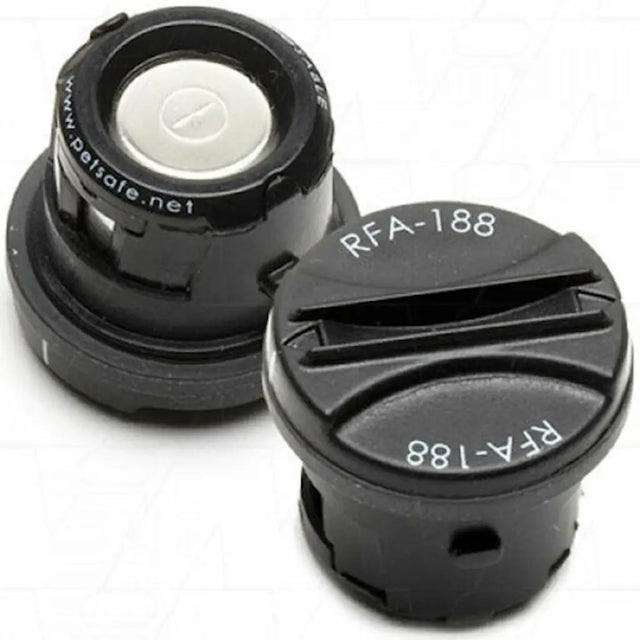 Two black mechanical components with 'RFA-188' marking on a white background