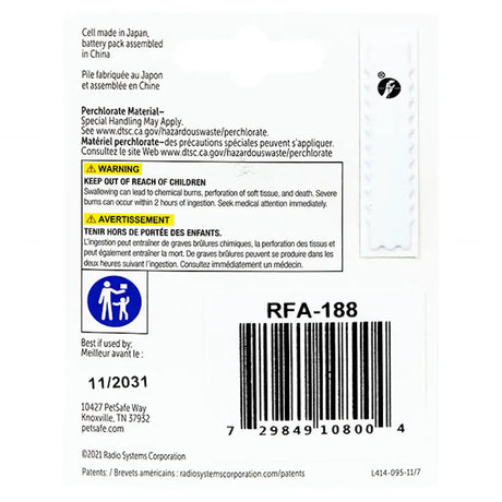 Back label of a product with text, symbols, and a barcode on a white background