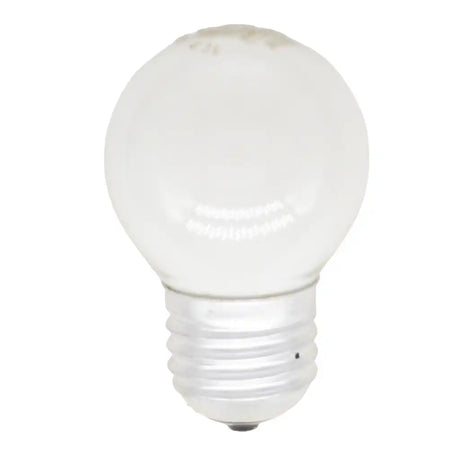 Philips Fancy Round E27 230V 60W opal incandescent light bulb showing decorative round shape and E27 Edison screw base on white background